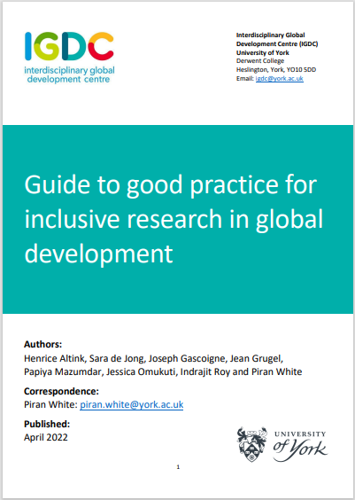 Guide to Good Practice for Inclusive Research in Global Development